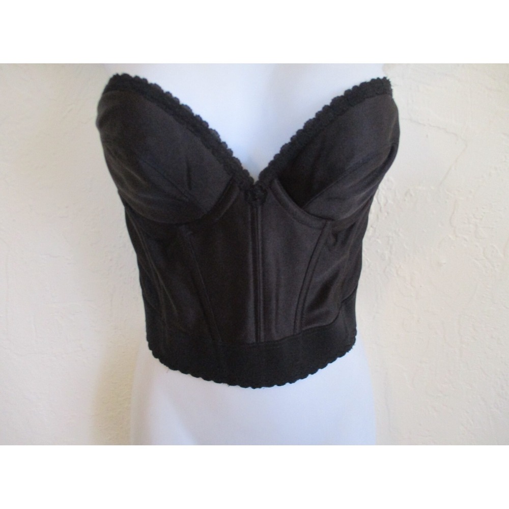 VTG Carnival Strapless Bra 36B Long Line Bustier Corset 204 Low Back